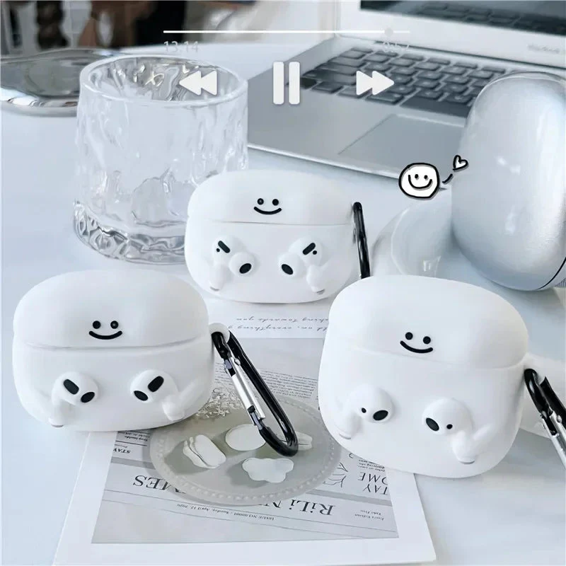Cute Cartoon with Airpods Cover for Apple AirPods - Premium Silicone Case (Limited Edition) - Image 2
