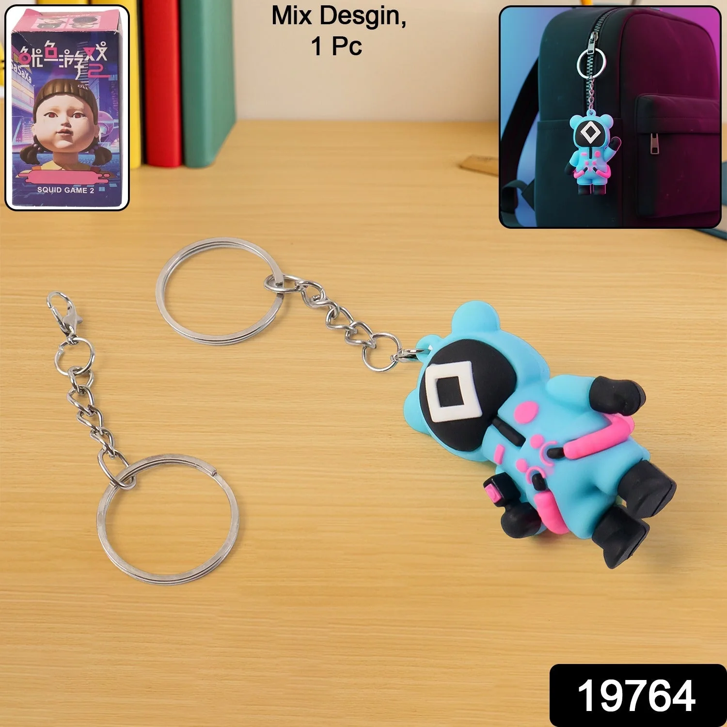 Cute Character-Themed Soft Silicone Keychain (Mix Desgin / 1 Pc) - Image 2