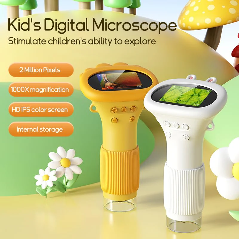 Cute Digital Microscope with LED & Rechargeable Battery