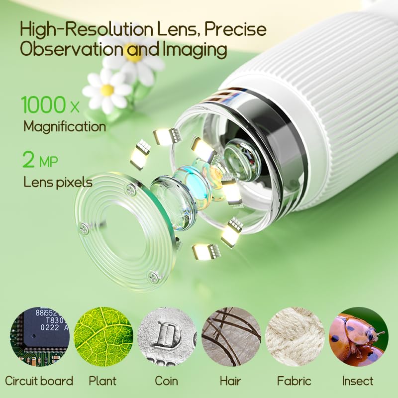 Cute Digital Microscope with LED & Rechargeable Battery - Image 2