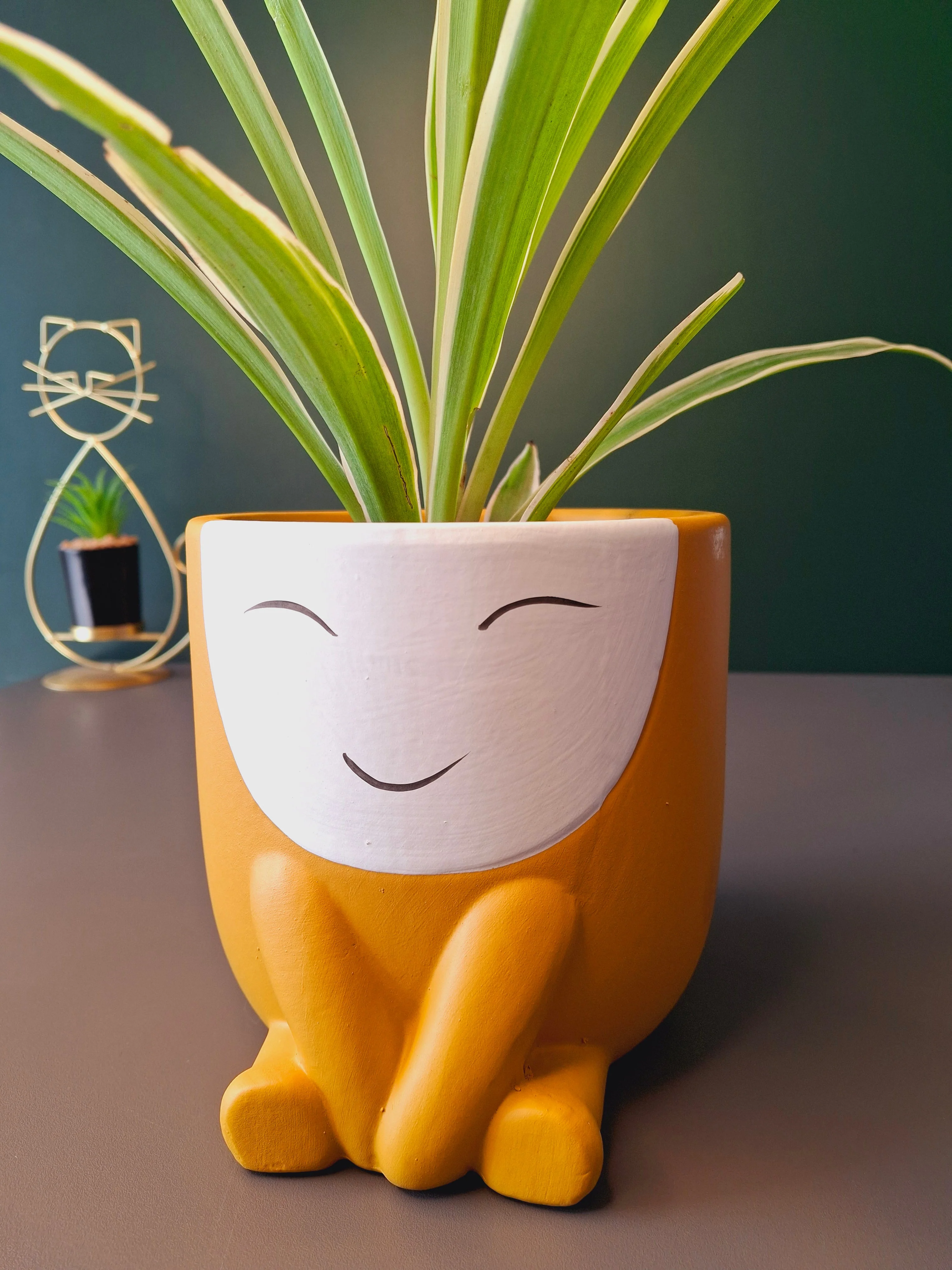 Cute Face Ceramic Flower Pot - Image 15