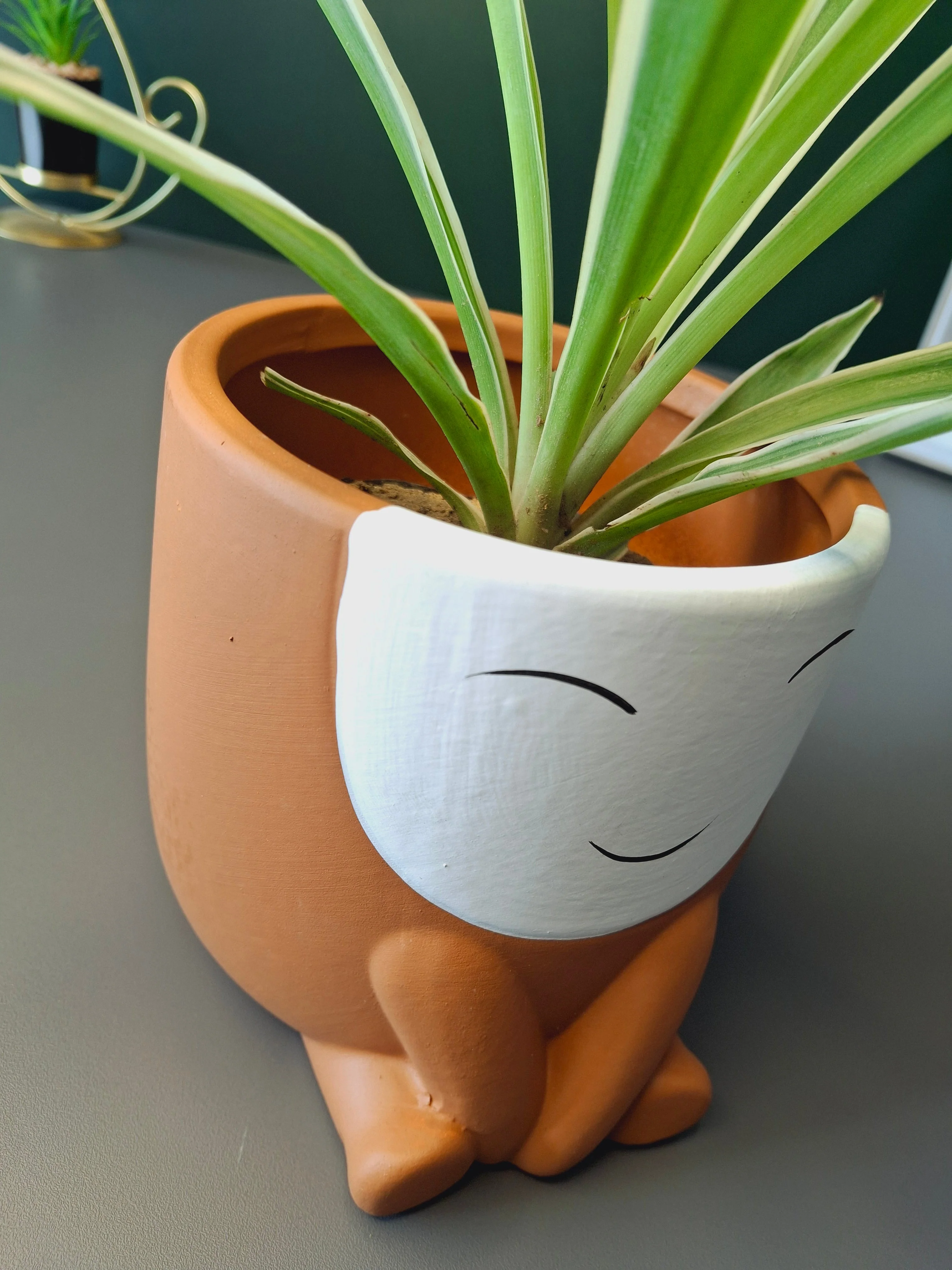 Cute Face Ceramic Flower Pot - Image 24