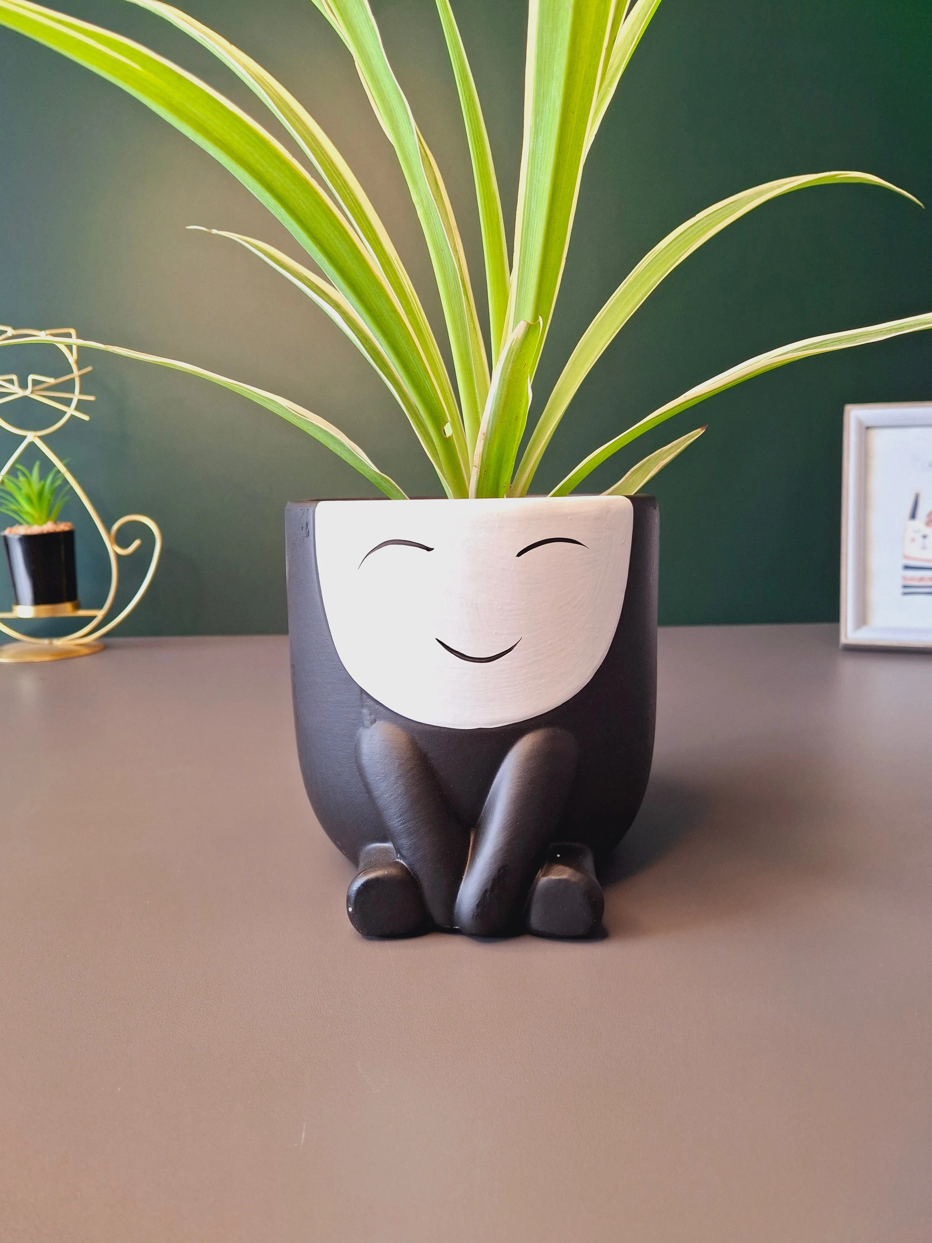 Cute Face Ceramic Flower Pot - Image 35