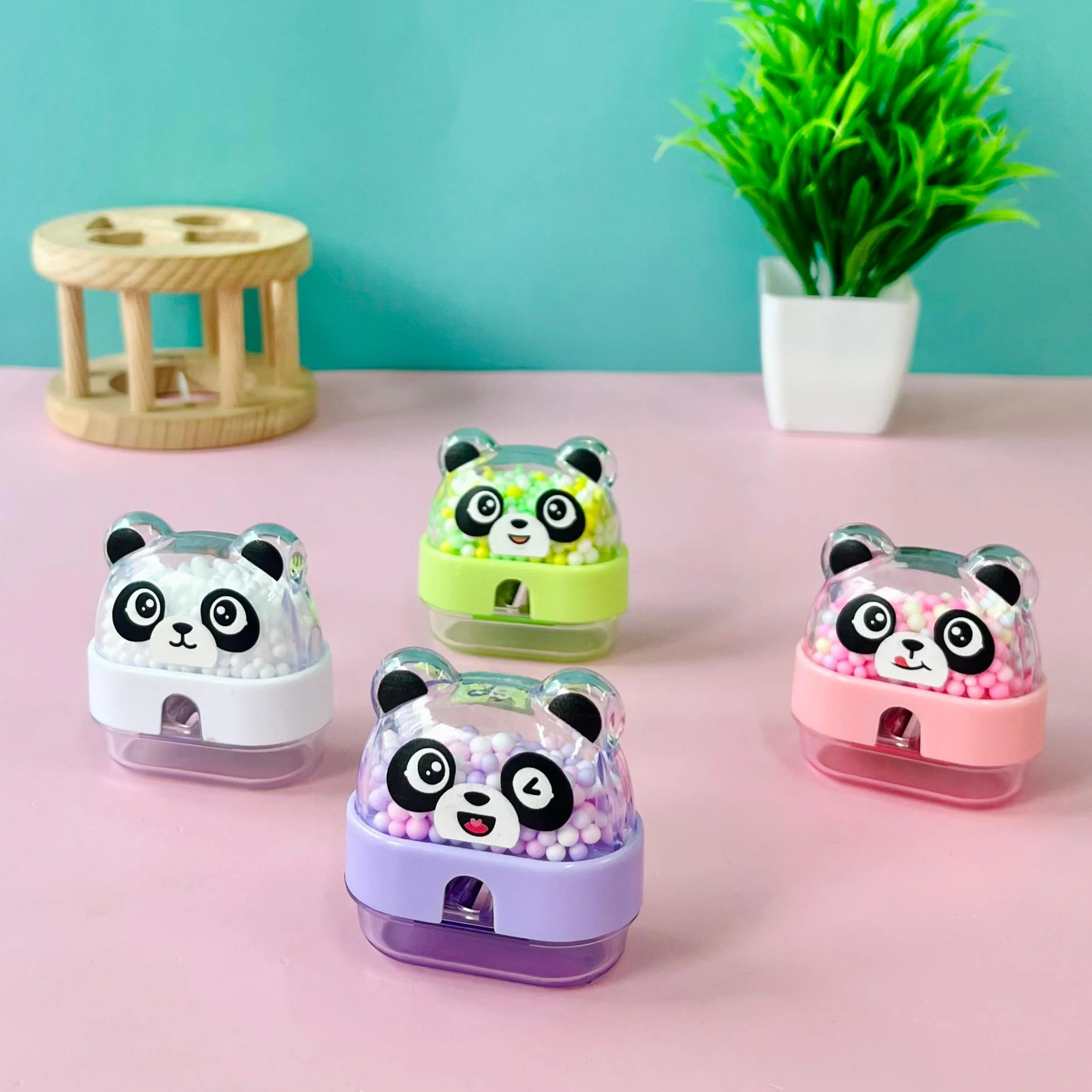 Cute Panda Design Pencil Sharpener for Kids (Random Colour) - Image 3