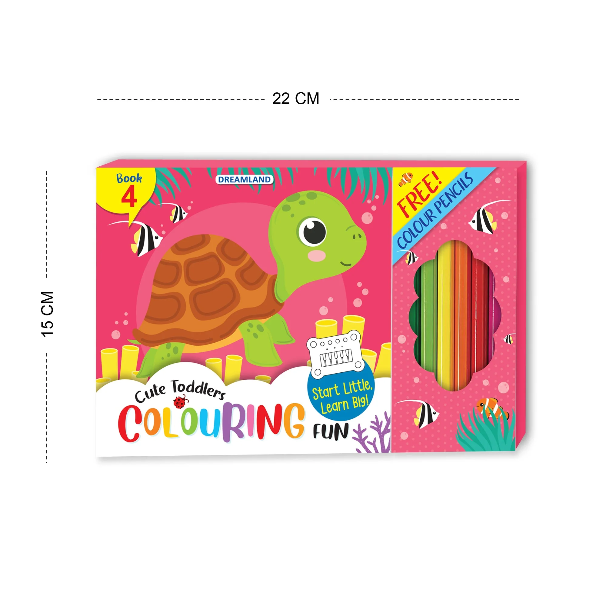 Cute Toddlers Fun-4 Ocean Colouring Book with 6 Colour Pencils | Art and Craft Drawing Book Set for 4+ | Colouring Book for Toddler - 128 Pages - Image 5