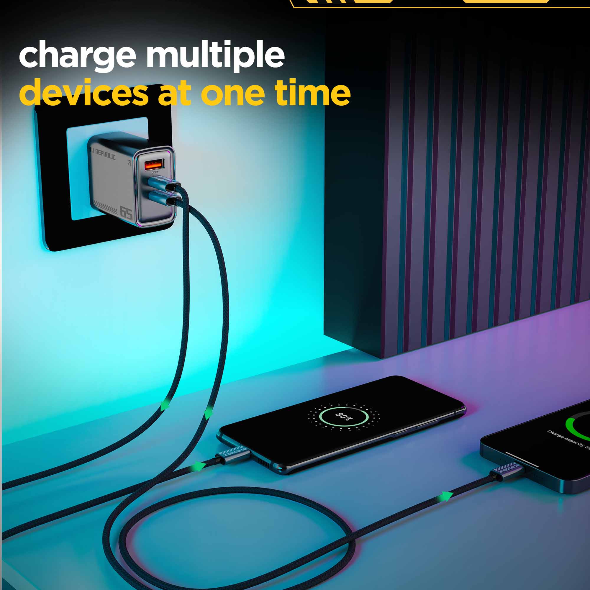 Cybotron 65W GaN Superfast Wall Charger (Grey) - Image 9