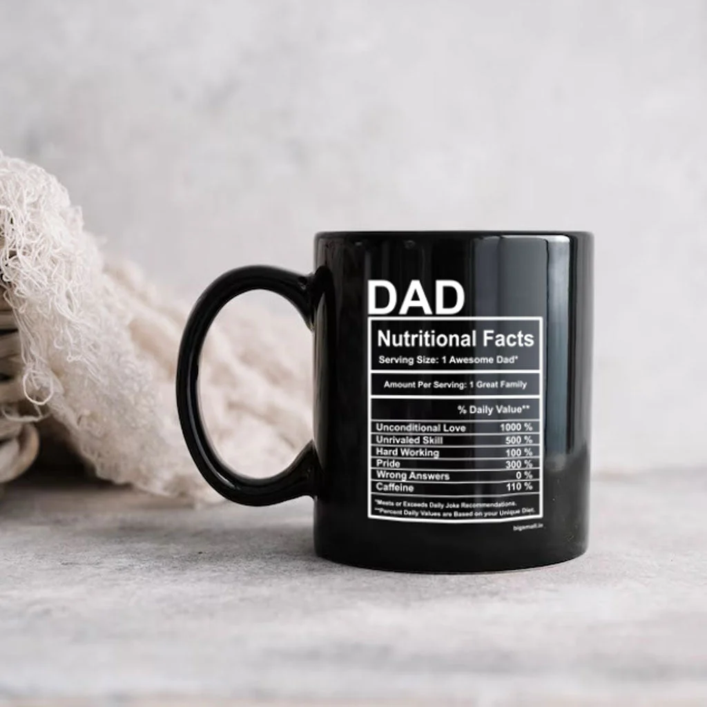 Dad Nutritional Facts Mug - Image 2