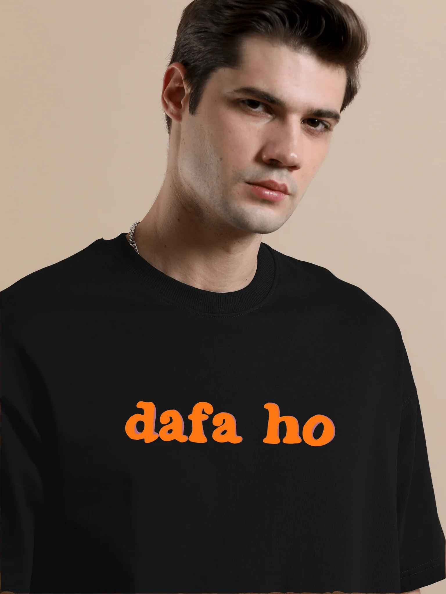 Dafa Ho Black Oversize T-Shirt - Image 4