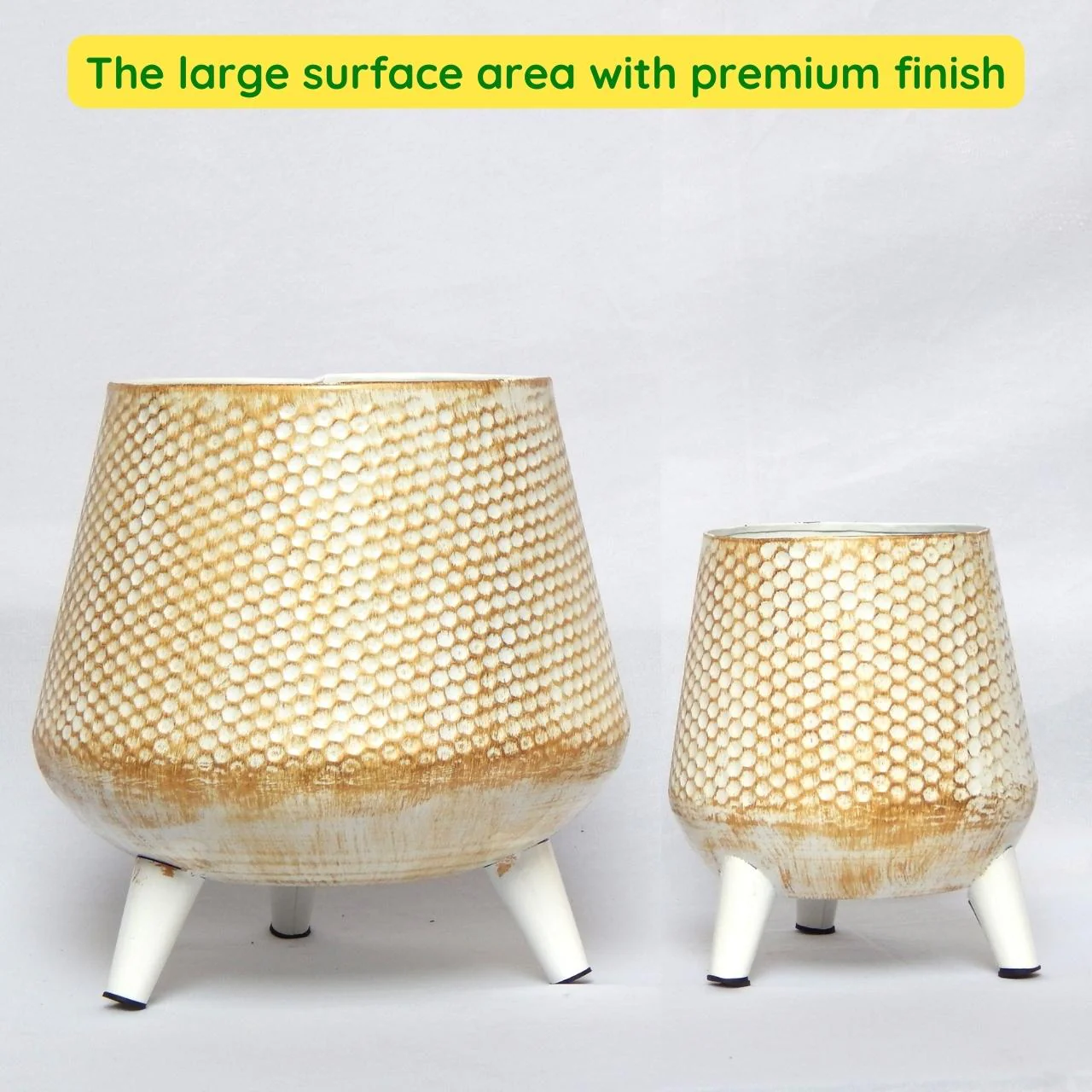 Daisy White Iron Planter Stand Set – Indoor & Outdoor Décor - Image 5