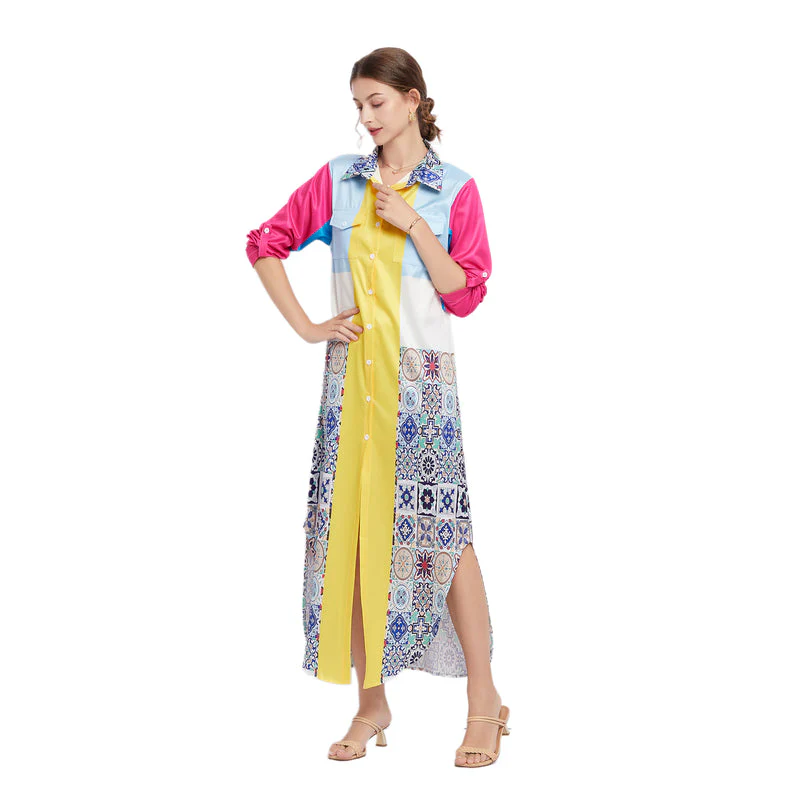 Dakota Printed Long Shirt Dress - Image 11