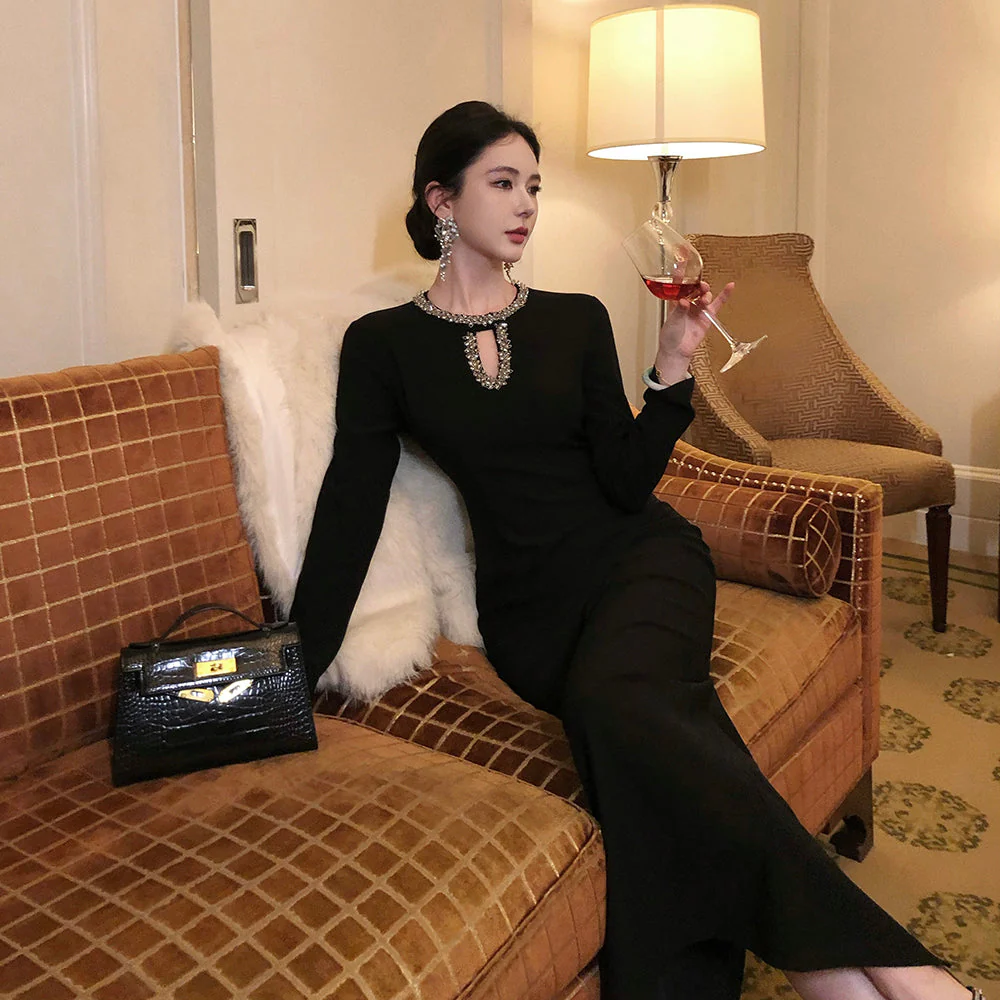 Daphne Embellished Neck Gown