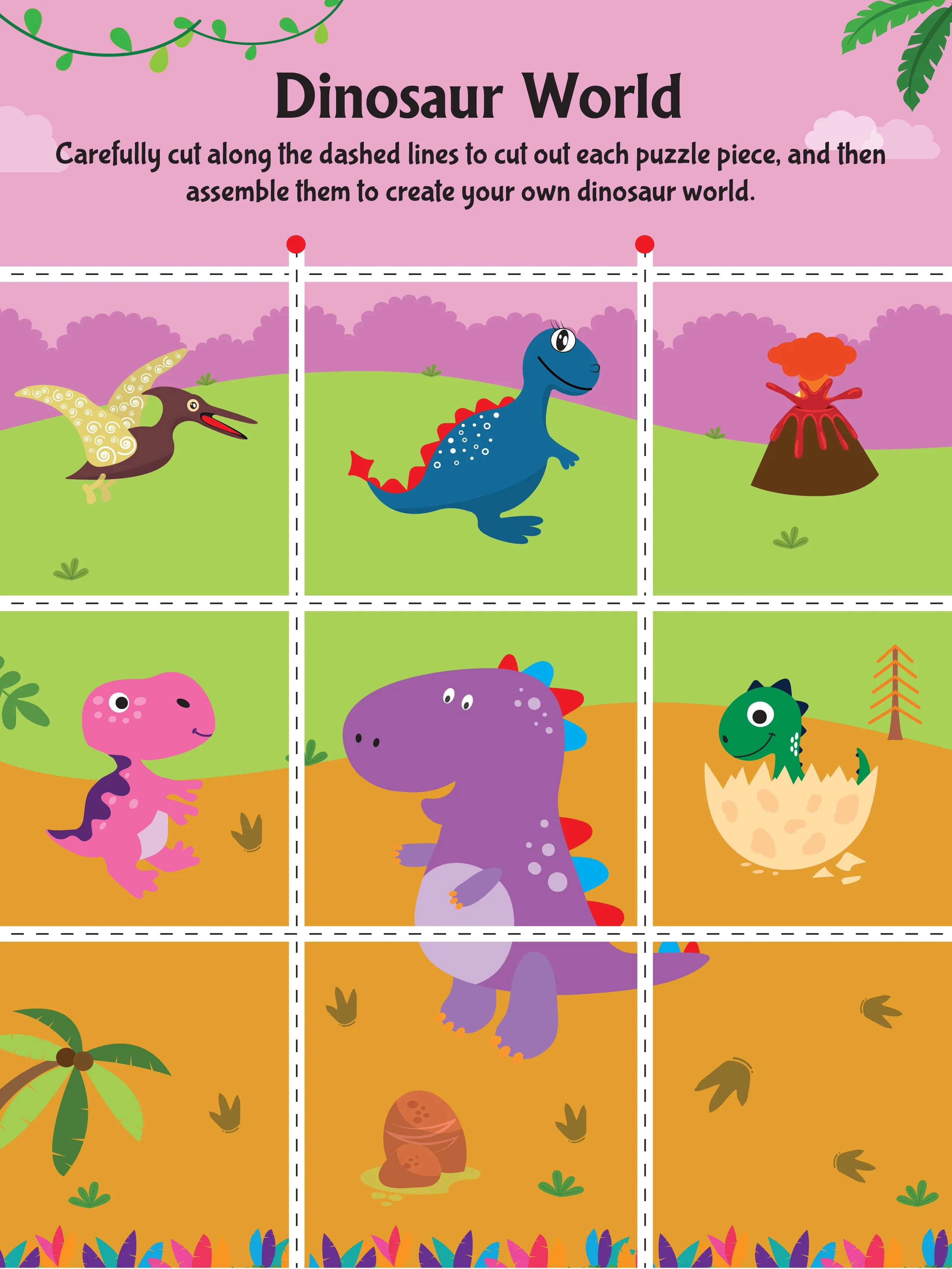 Daring Dino Scissors Skills Activity Book for Kids Age 4 - 7 years | With Child- Safe Scissors, Games and Mask - Image 5