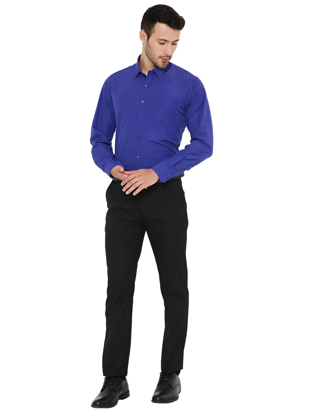Dark Blue Solid | Slim Fit | Formal Shirt - Image 6