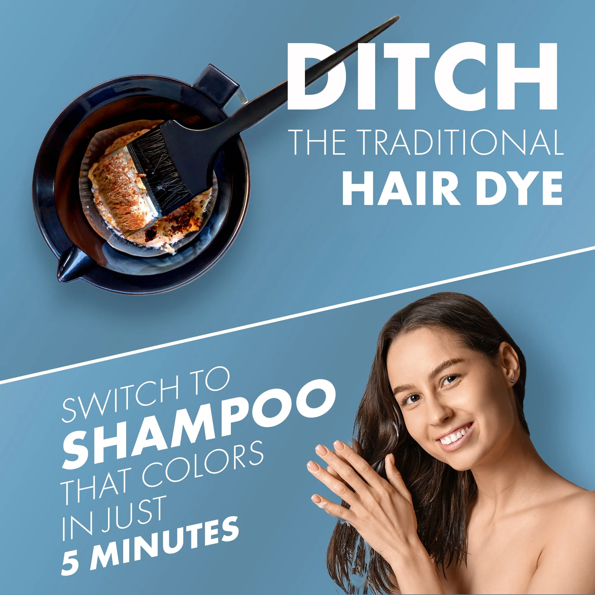 Dark Brown Coloring Shampoo, 80ml - Image 9