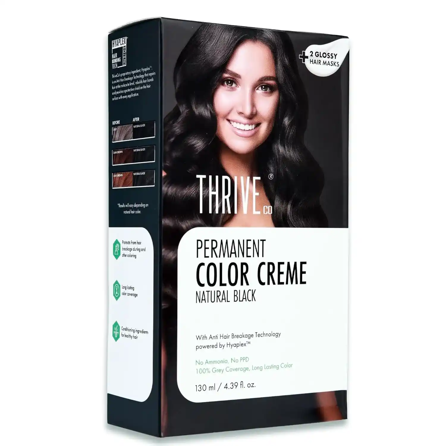 Dark Brown Permanent Hair Color Creme for Women, Pack of 2 - 130ml - Image 2