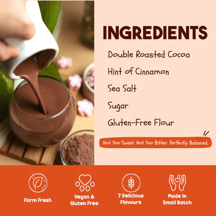 Dark Hot Chocolate - Makes 8-10 cups (200g) - Image 2