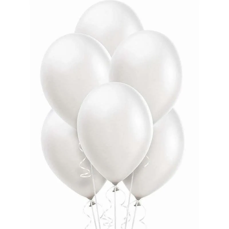 Dark Pink Happy Birthday Banner And White Metallic Balloons (Pack of 30) - Image 3