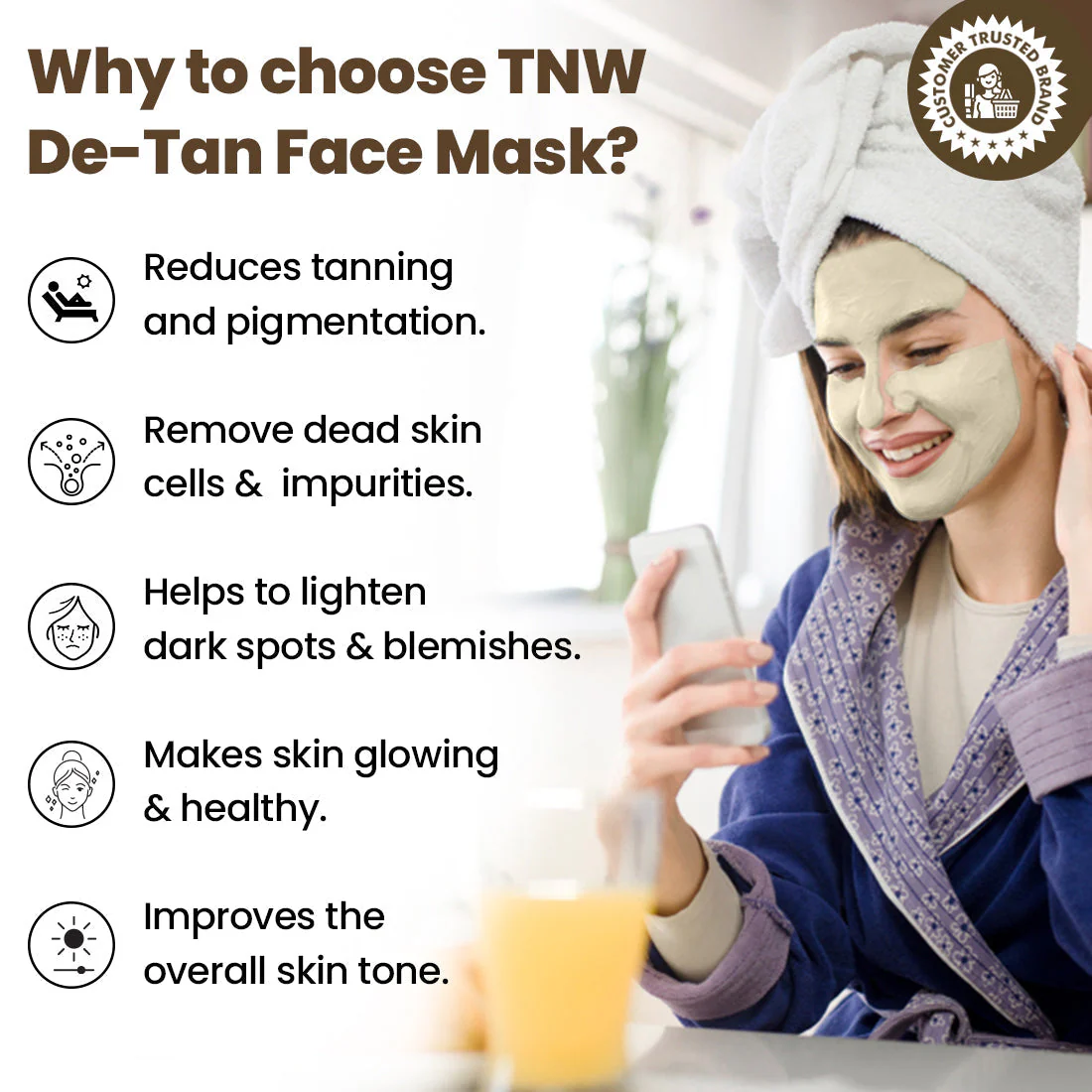 DE-Tan Face Pack for Glowing & Radiant Skin. - Image 3