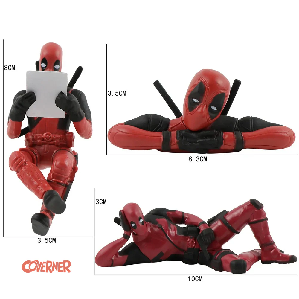 Deadpool 3-Piece Collectible Figurine Set – Car & Home Decor - Image 6
