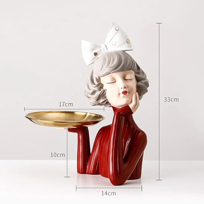 Decoration, 3D Pretty Girl Statue, Miniature Figure, Modern Nordic, Sculpture, Table Decoration, Living Room, Decorative, Desk Storage - Image 2