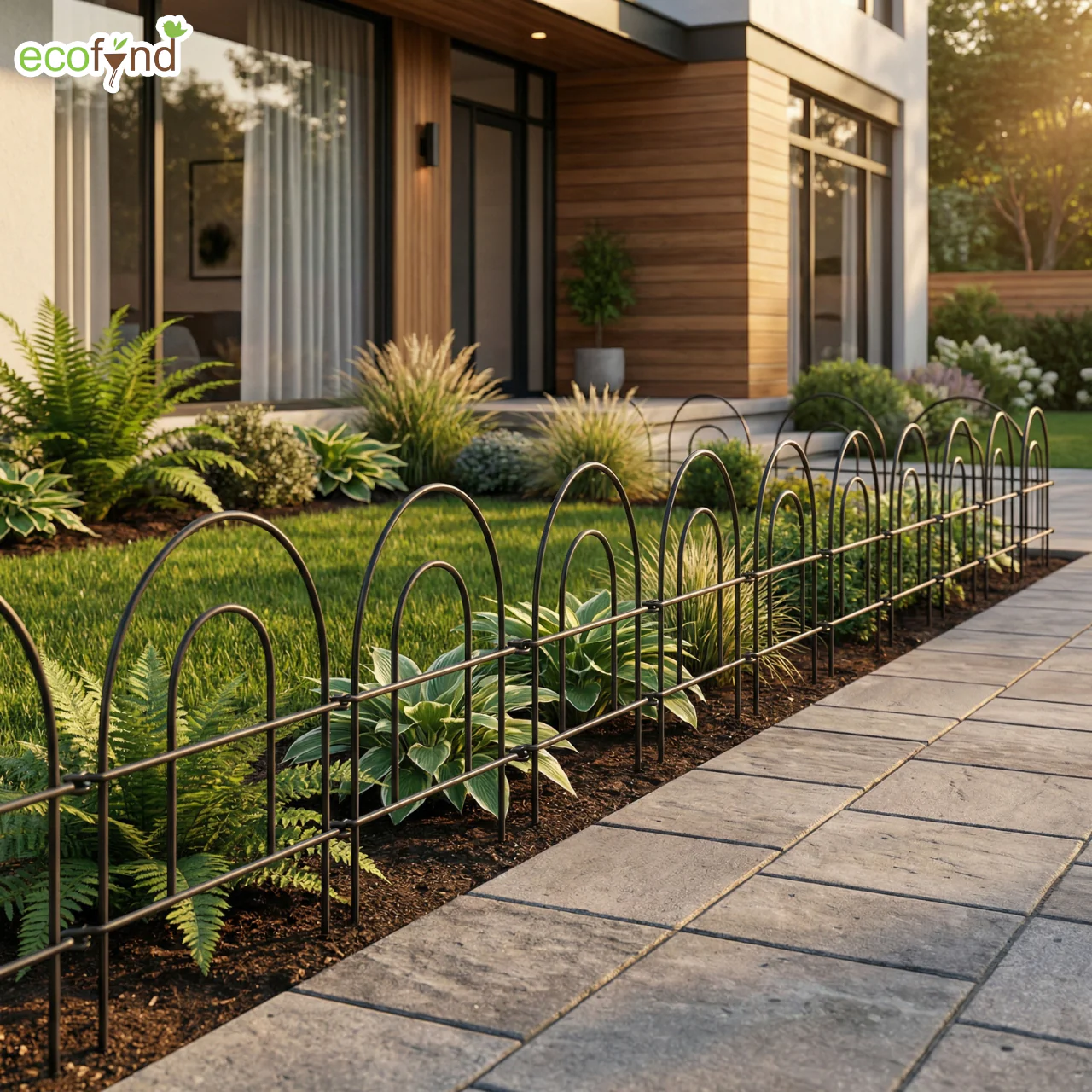 Decorative Garden Fence – Black Iron Arc Panels (Set of 5/10) - Image 8