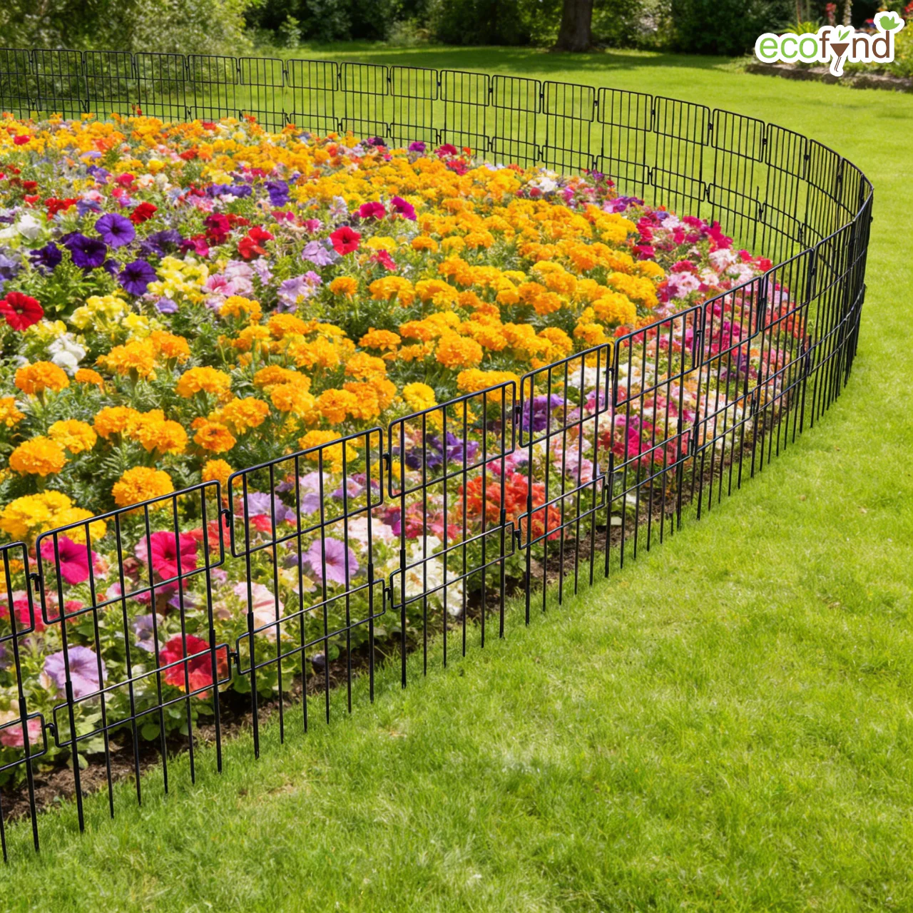 Decorative Garden Fence – Black Iron Rectangular Panels (Set of 5/10) - Image 5
