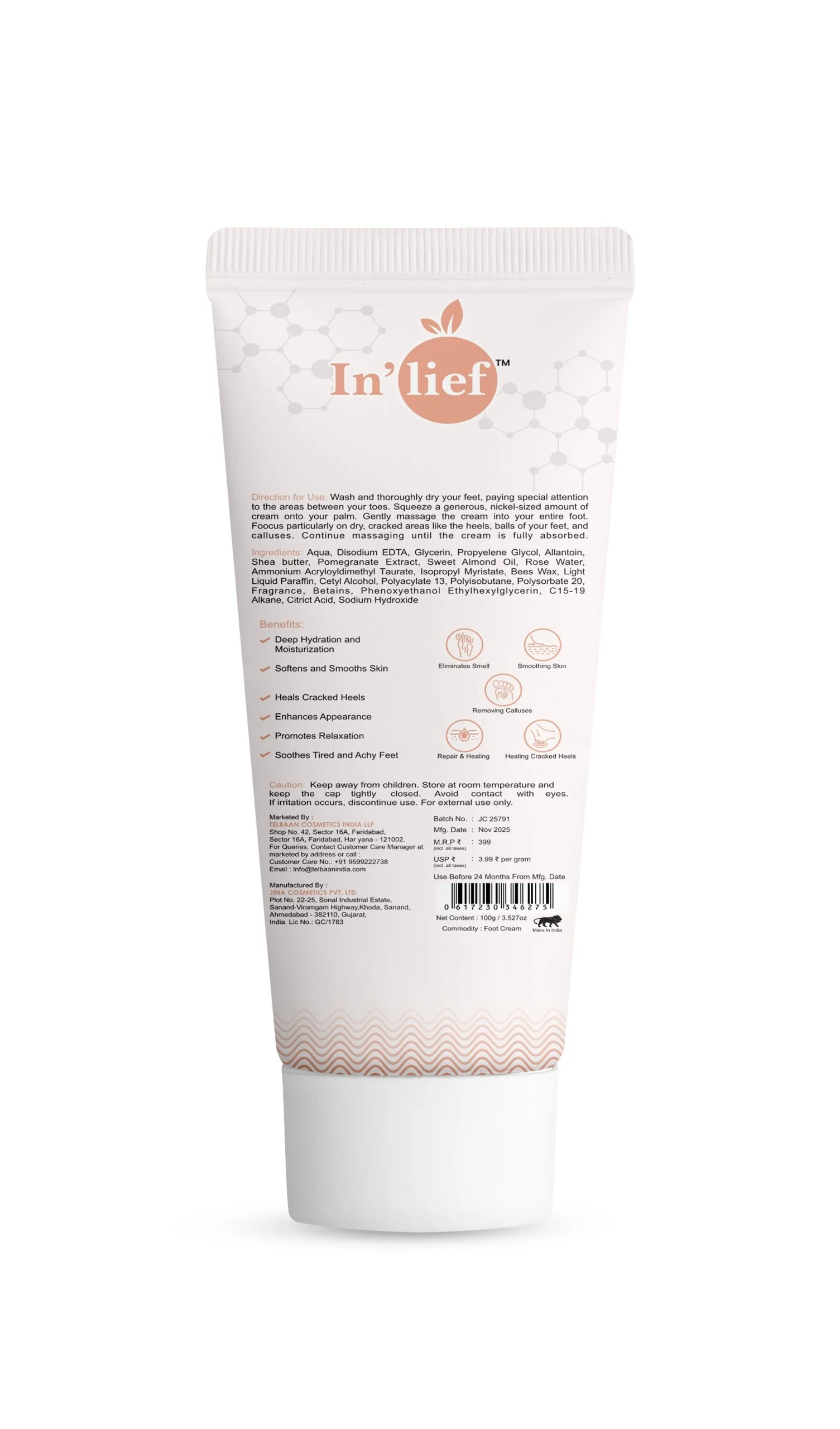 Deep Moisturizing Foot Cream with Shea Butter & Pomegranate Extract – Softens Dry, Cracked Heels | Non-Greasy, Fast Absorbing | Nourishing Daily Foot Care - Image 8