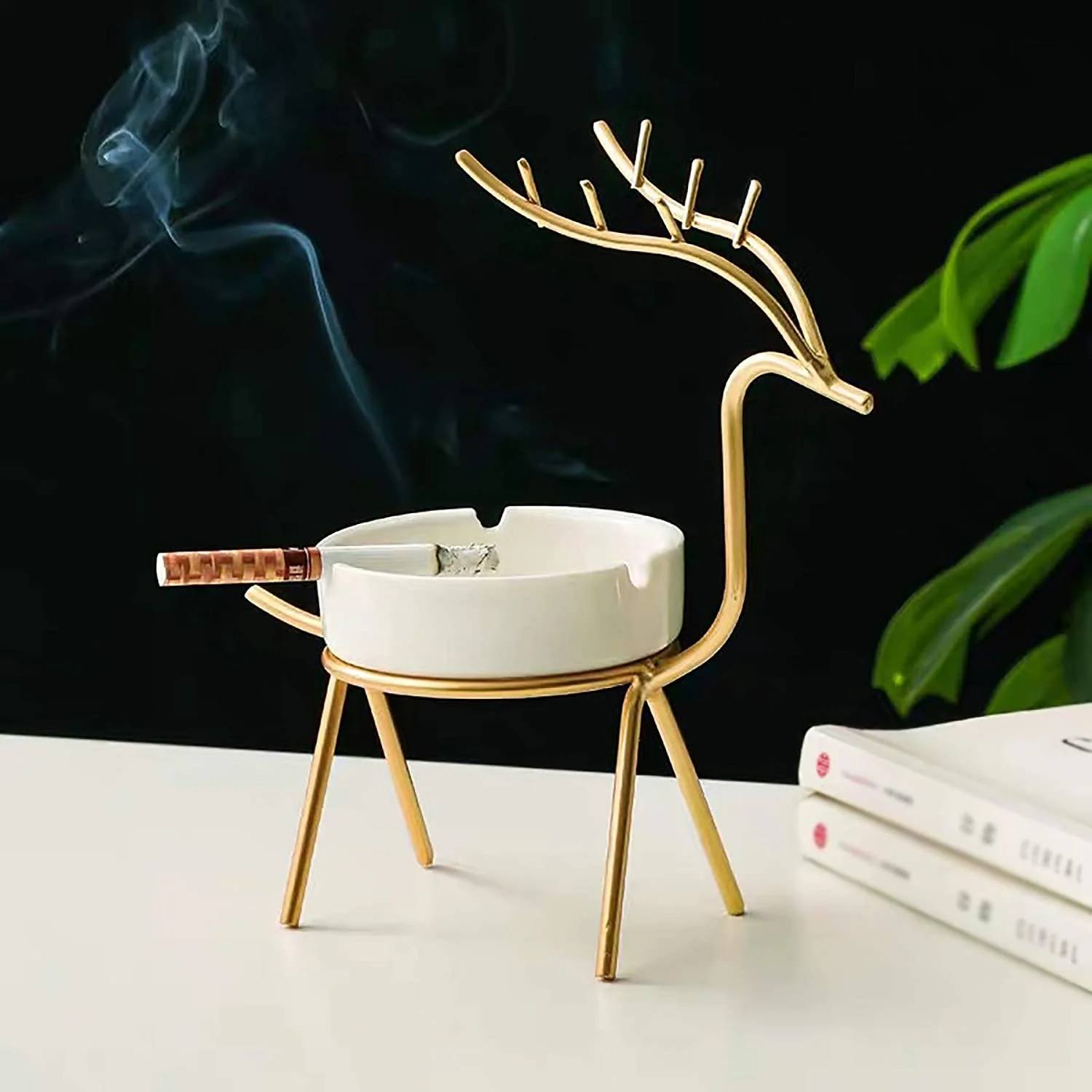 Deer-Shaped Metal Ashtray - Image 4