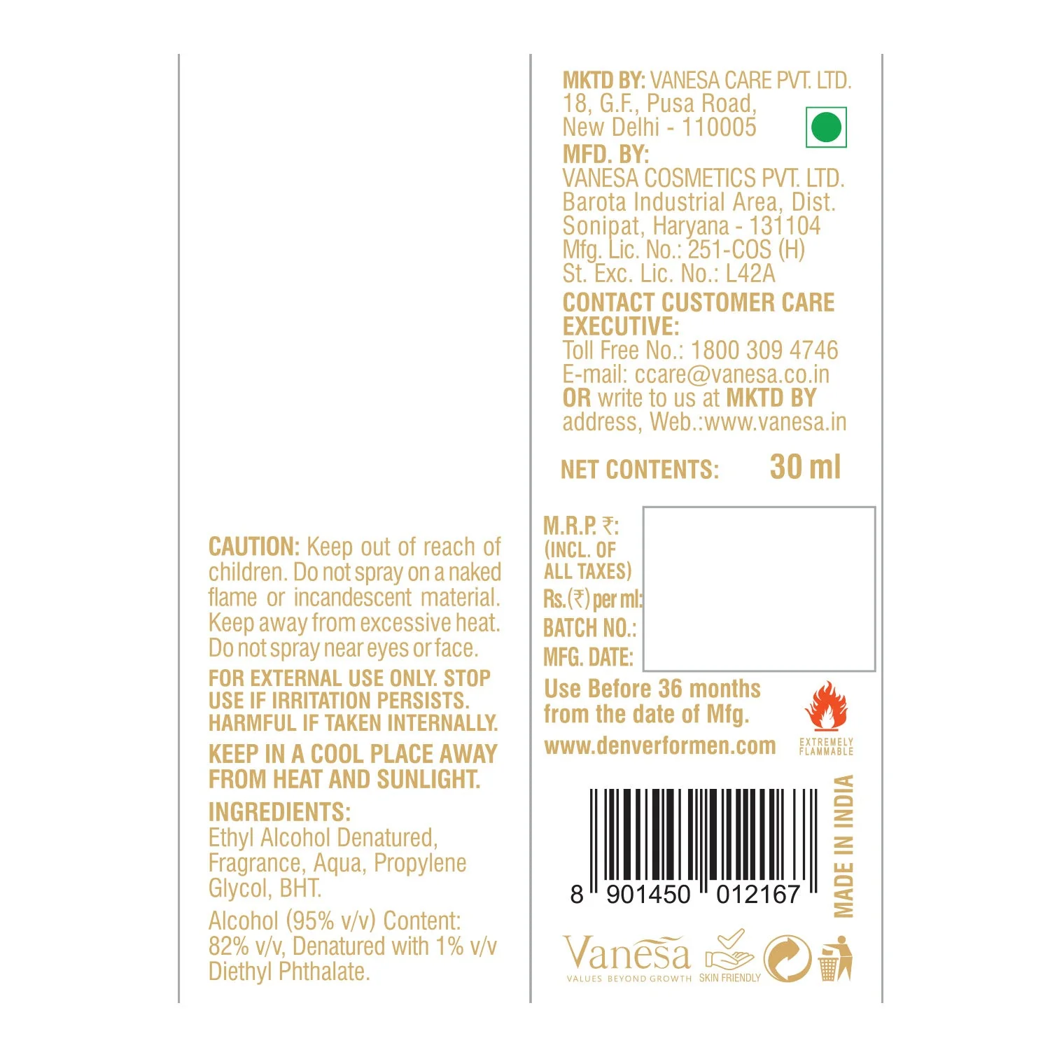 Denver Pack of 3 Perfumes (Mogul + Chief + VIP Rush) - 30ml Each - Image 2