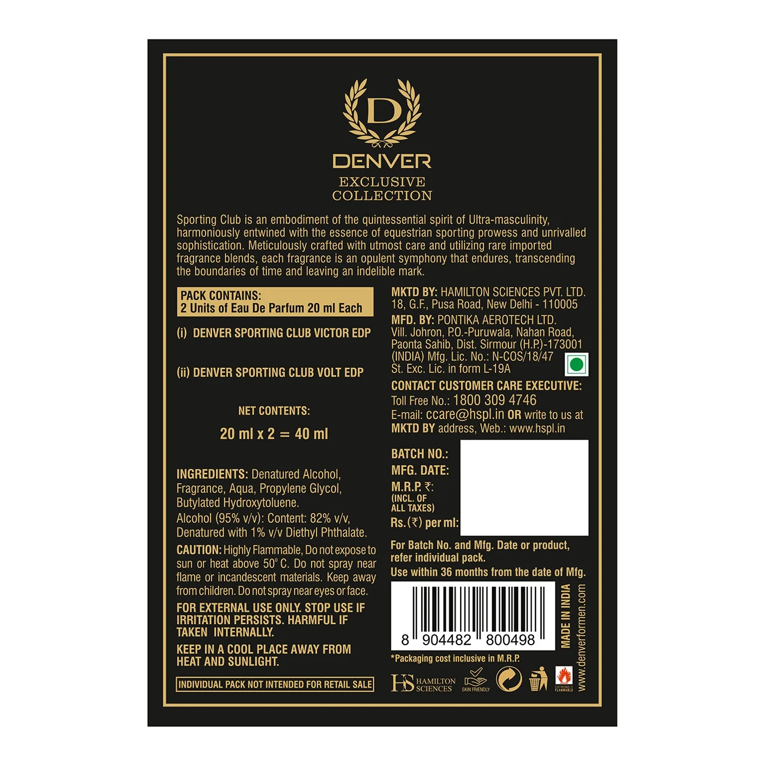 Denver Sporting Club EDP Combo - 20ml Each - Image 2