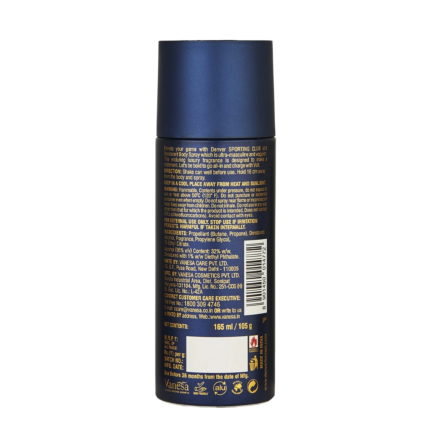 Denver Volt Deodorant 165Ml - Image 8