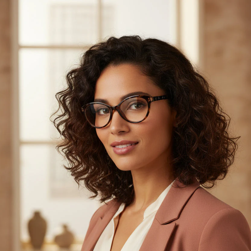 Designer Animal Print Cat eye Eyeglasses