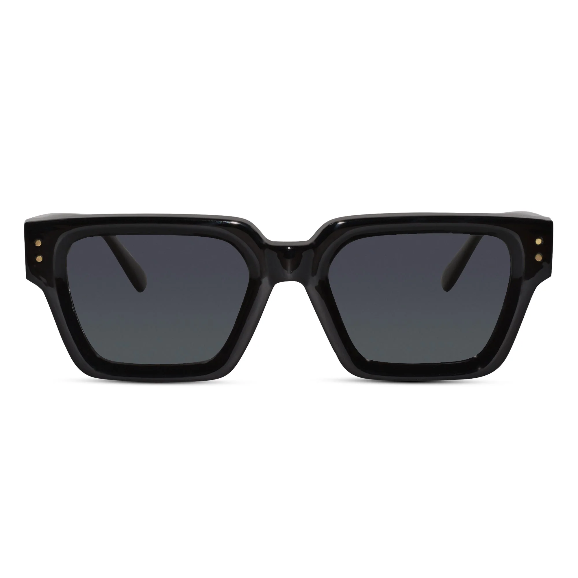 Designer Black Bold Wayfarer Sunglasses - Image 2