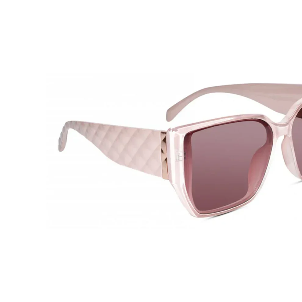 Designer Black Rectangular Sunglasses For Women - Image 8