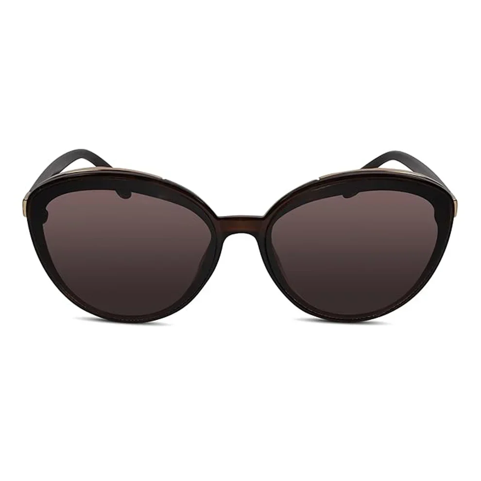Designer Cat Eye Black-Green Sunglasses For Women - Image 7