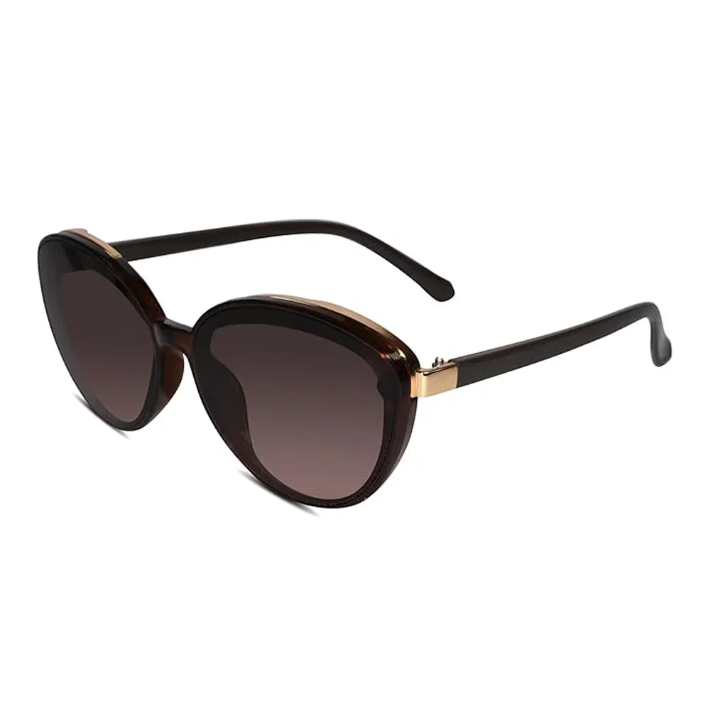 Designer Cat Eye Black-Green Sunglasses For Women - Image 9