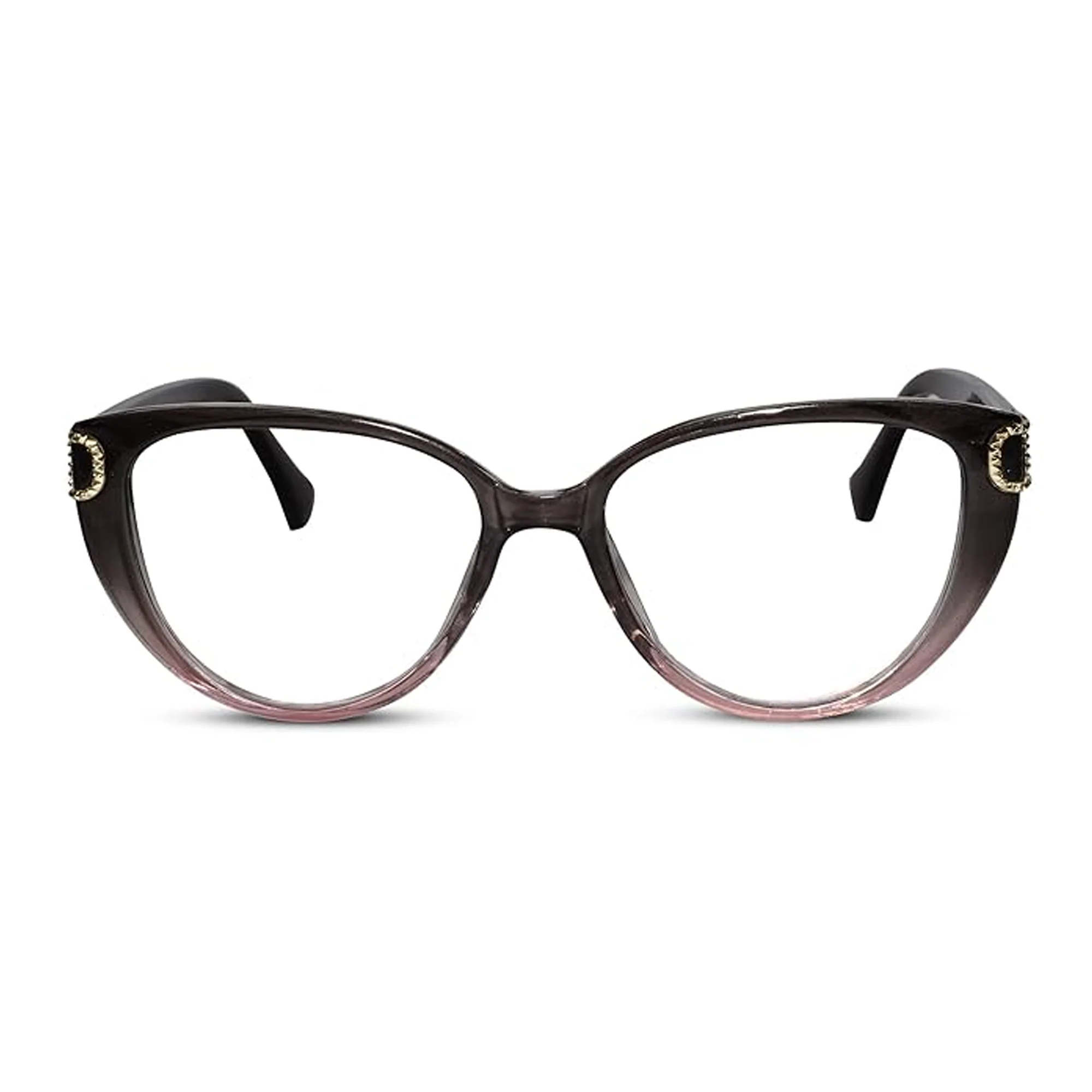Designer Dual Tone Black/Brown Cat eye Eyeglasses For Women - Image 2