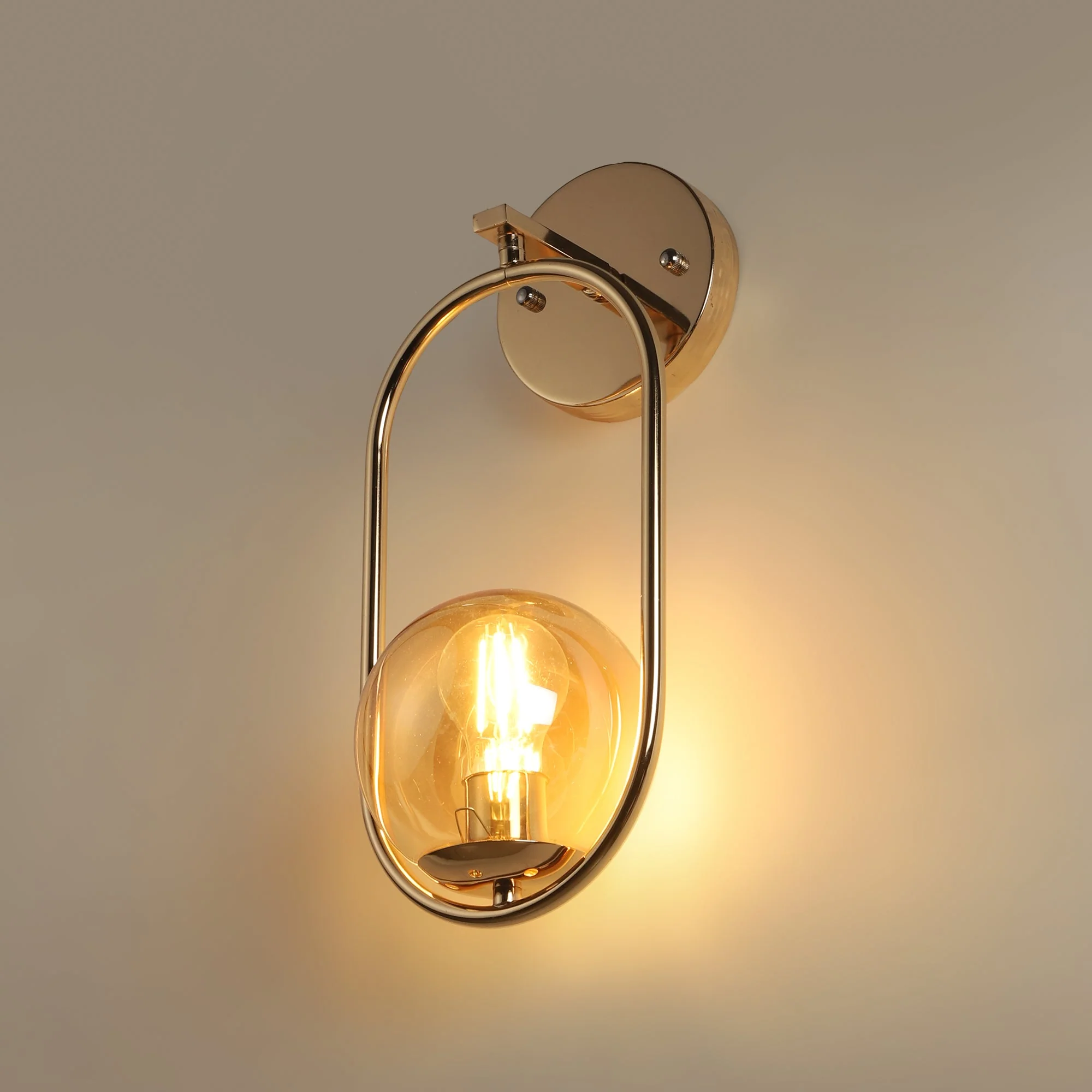Designer Lighting Golden Finish Wall Light
