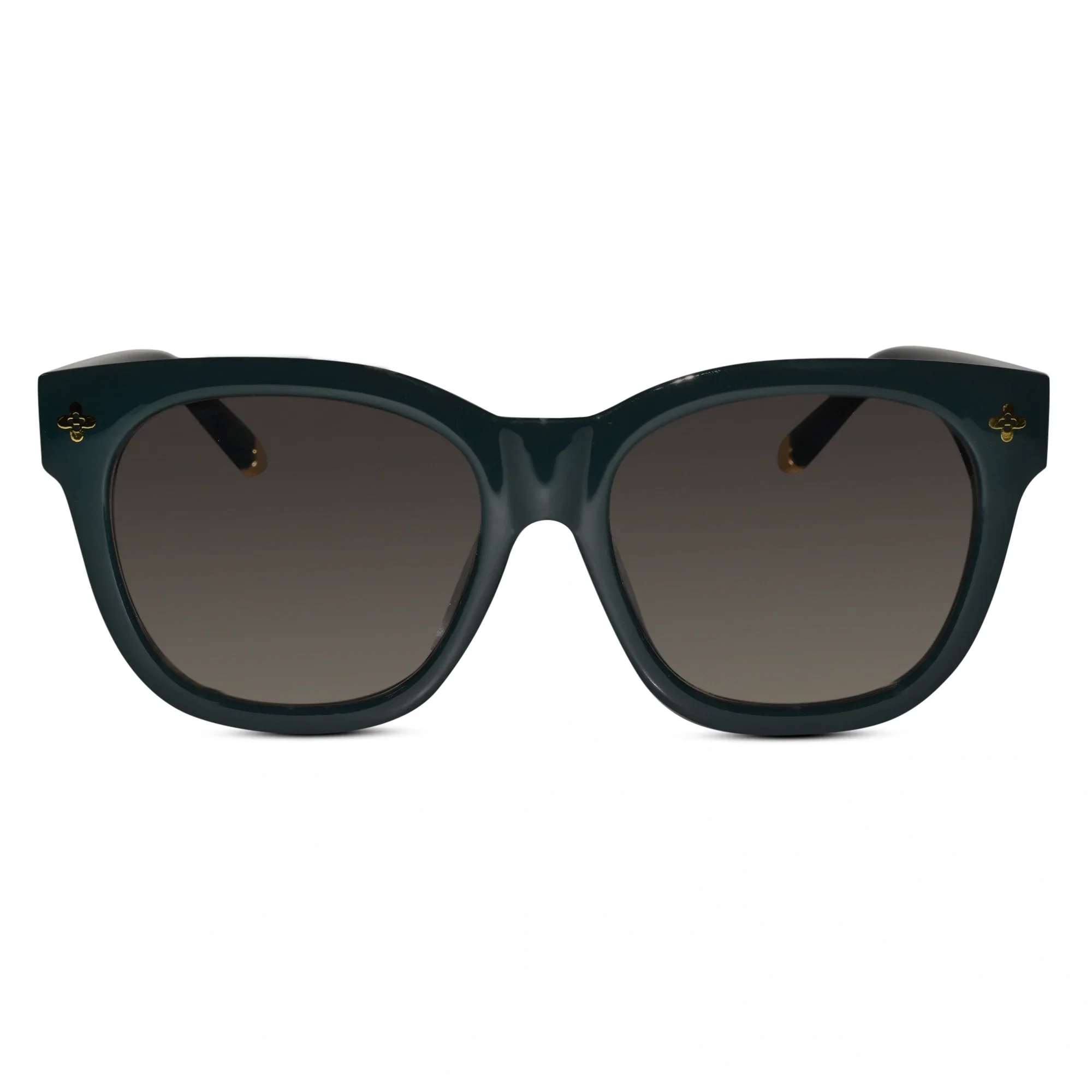 Designer Oversize Cat Eye Green Sunglasses - Image 2