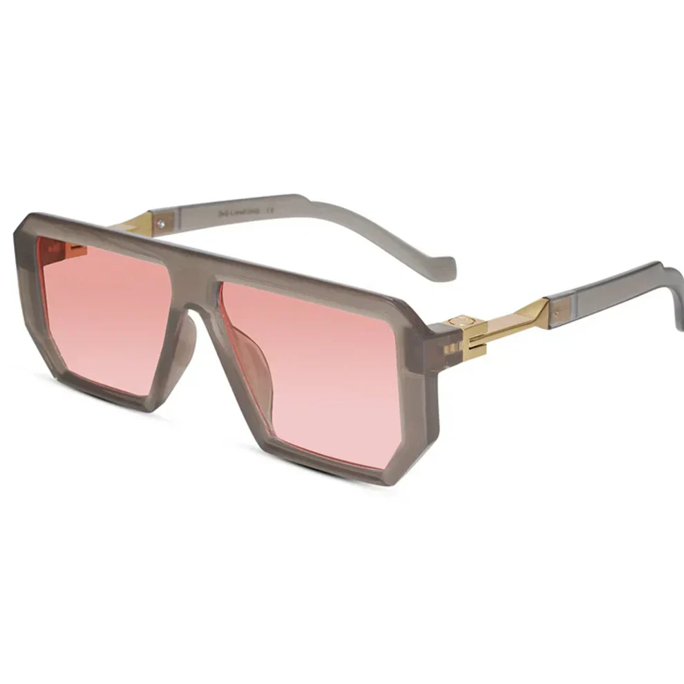 Designer Retro Matt Black Sunglasses For Men - Image 15