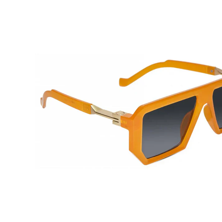 Designer Retro Matt Black Sunglasses For Men - Image 7