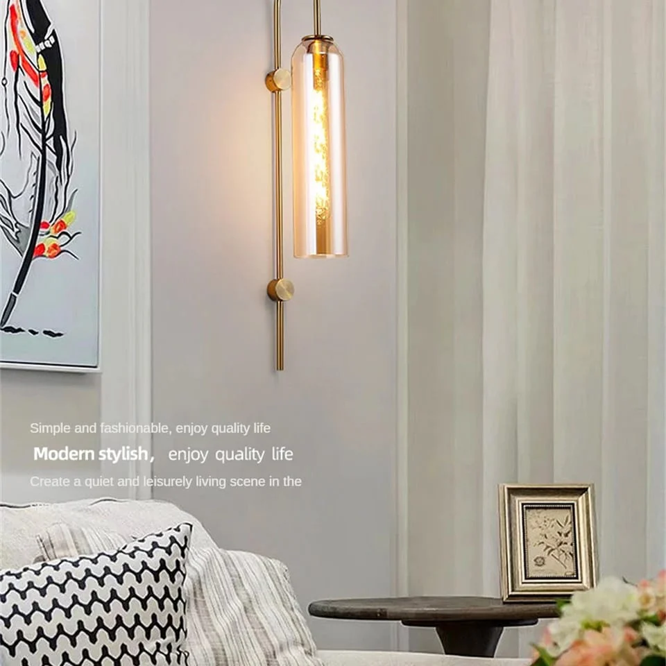 Designer Sunset Glass Wall Light-Amber - Image 2