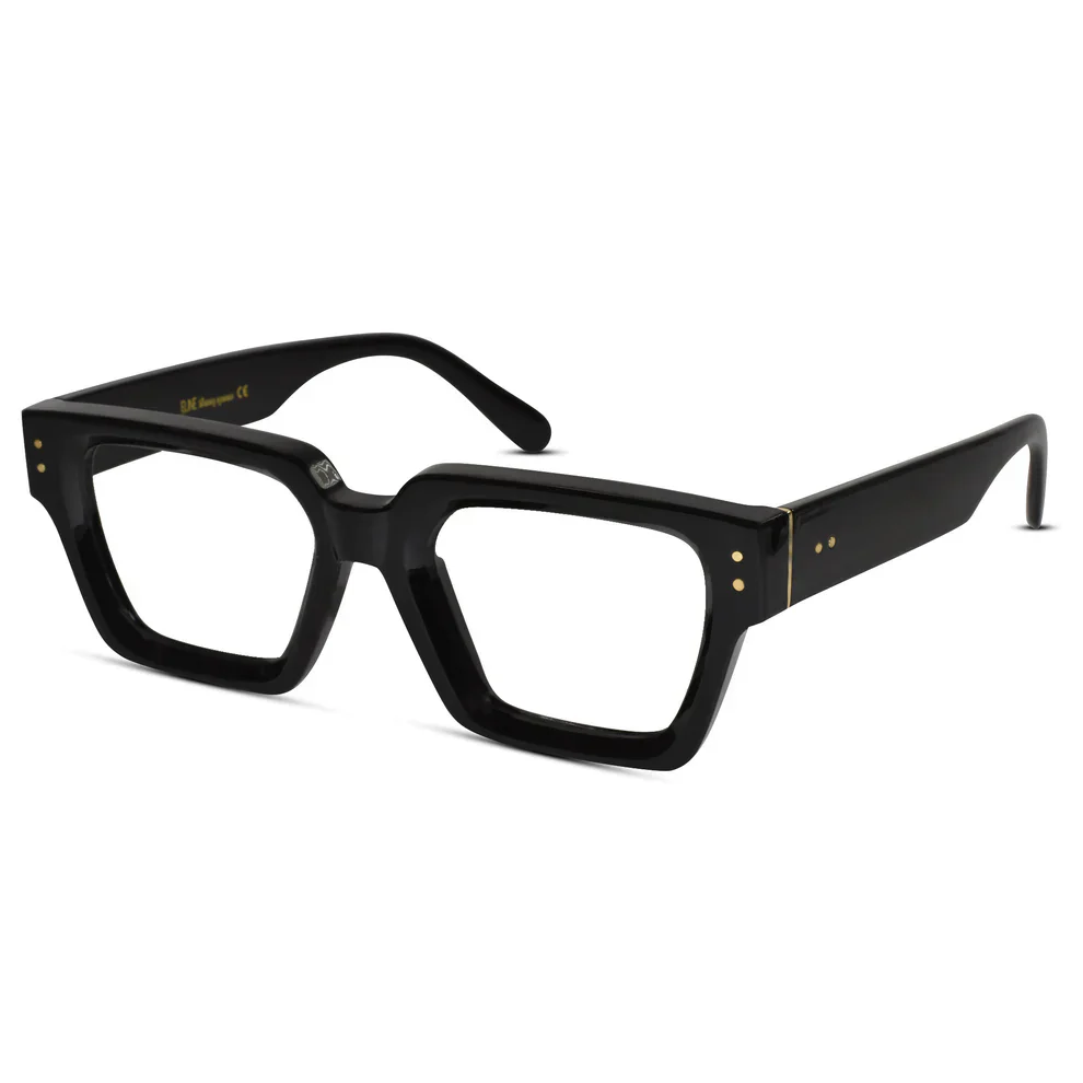 Designer White Bold Wayfarer Eyeglasses - Image 4