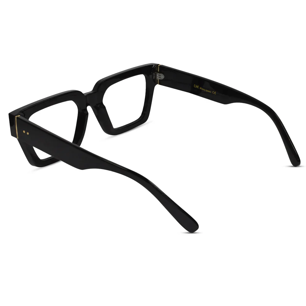 Designer White Bold Wayfarer Eyeglasses - Image 7