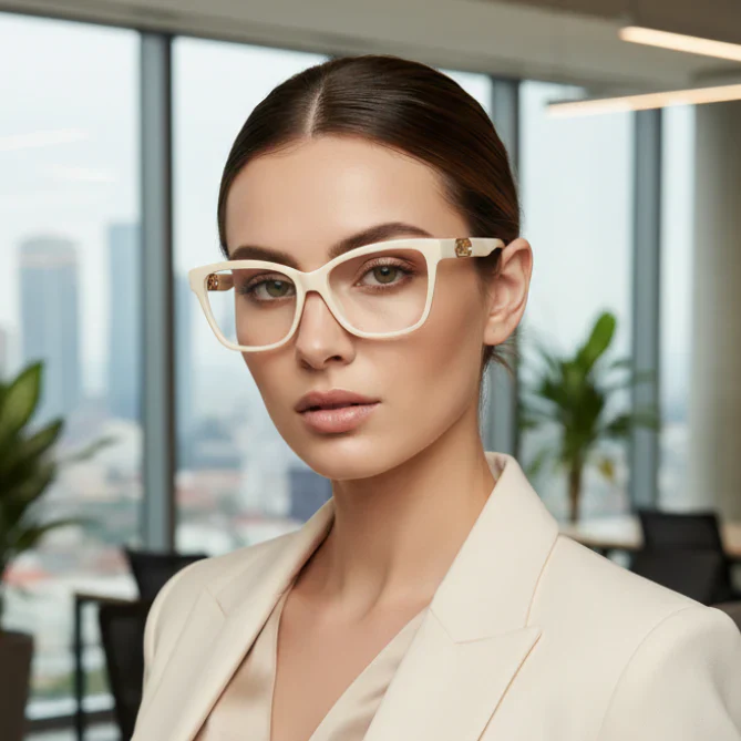 Designer White Cat eye Eyeglasses For Women