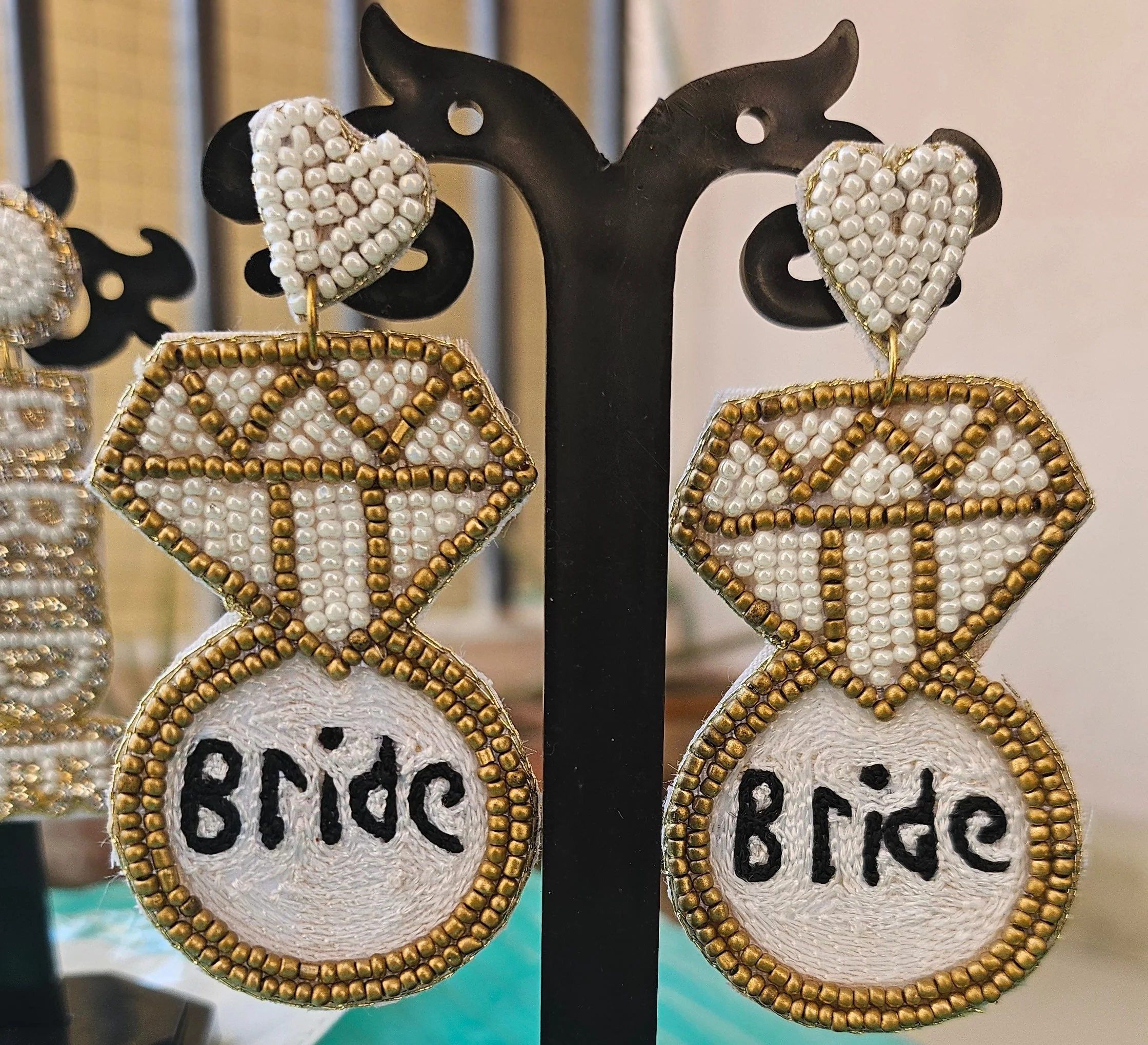 Diamond Ring Earrings - Bride To Be - Image 2