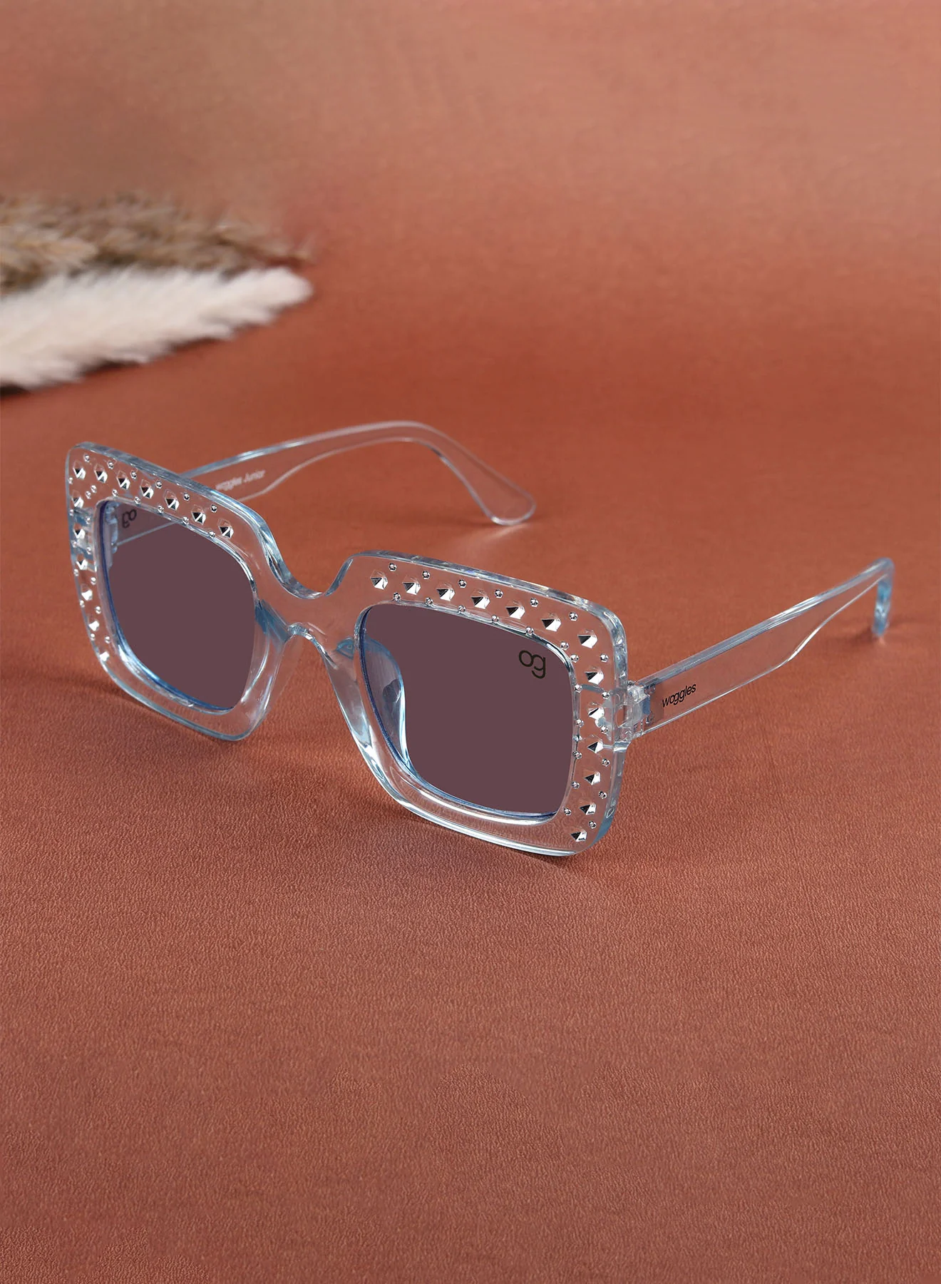 Diana Blue Kids Square Sunglases - Image 2