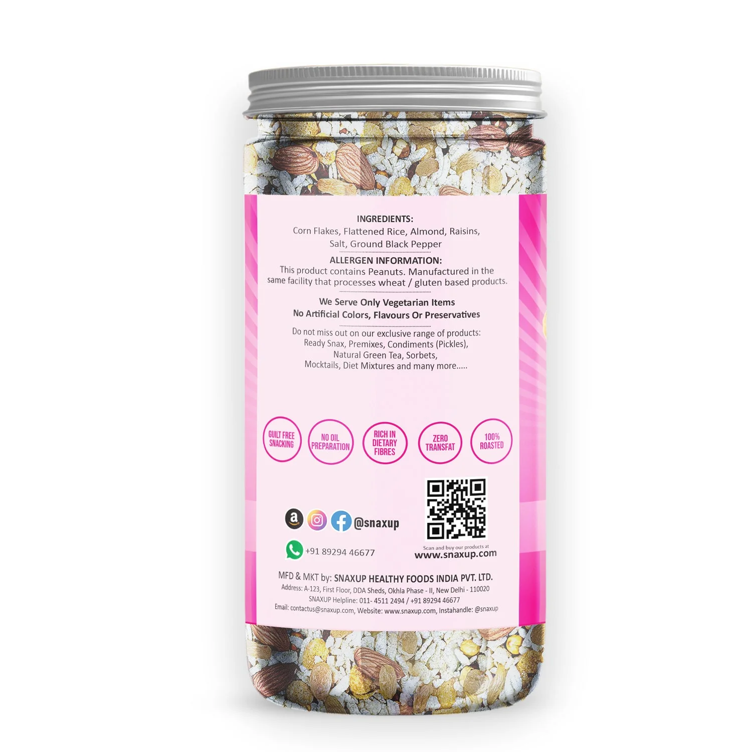 Diet Mixture Corn Flakes Chiwda With Almond, Raisins - Image 2