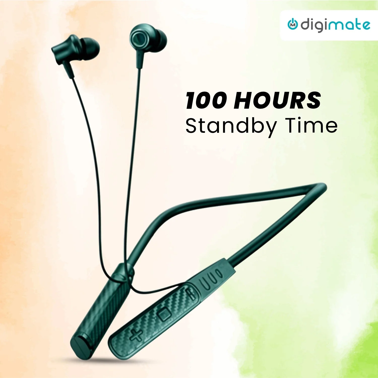 Digimate Aazadi 30Hours Play Time Neckband, 5.0 Bluetooth Voice Assistant Immersive 3D Sound with MIC (DG-NB-1005, Green) - Image 5