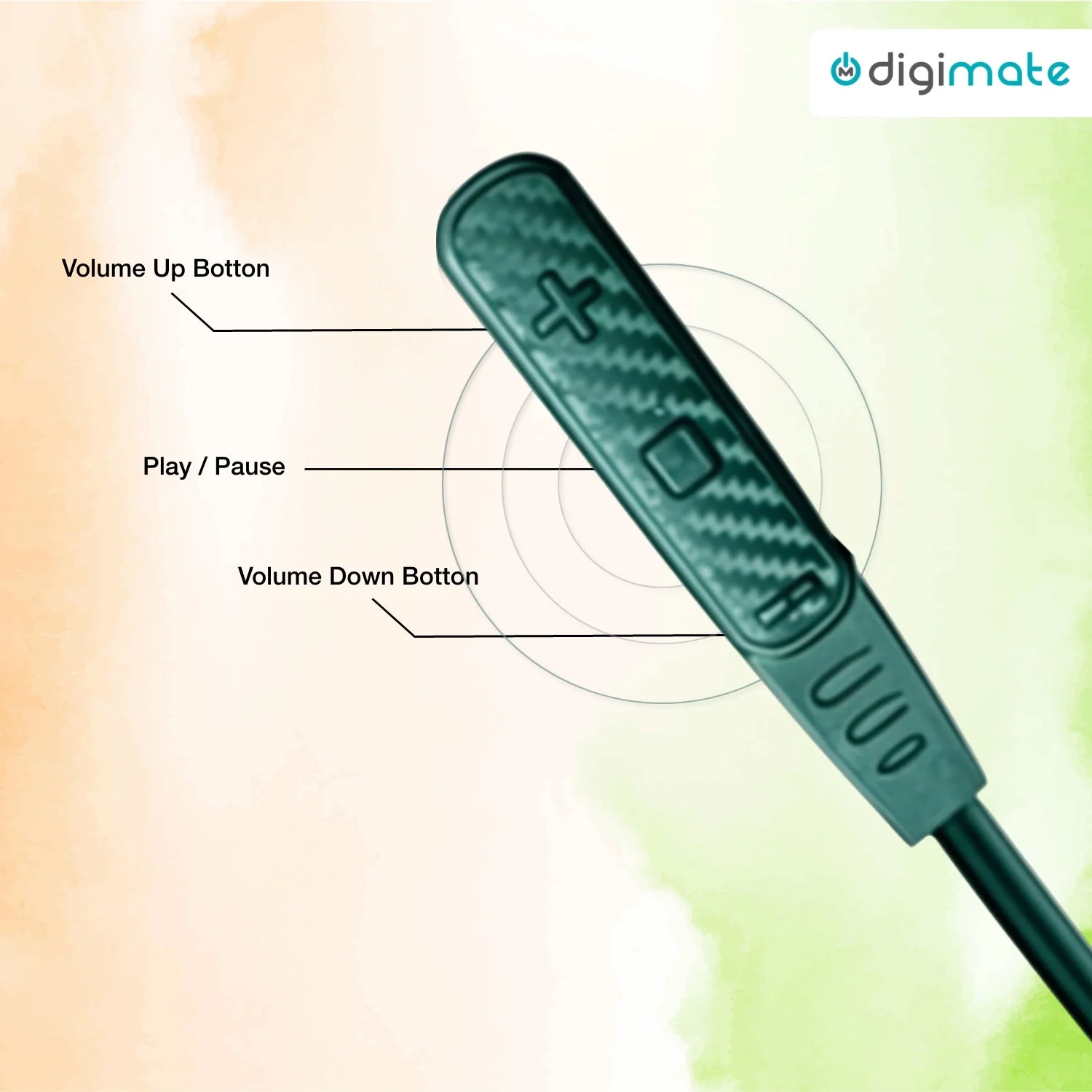 Digimate Aazadi 30Hours Play Time Neckband, 5.0 Bluetooth Voice Assistant Immersive 3D Sound with MIC (DG-NB-1005, Green) - Image 6